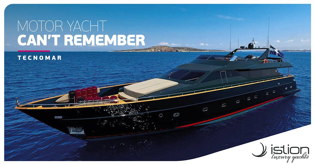 Enter our brand new addi(c)tion, Motor Yacht "Can't Remember"